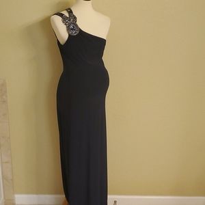 Maternity A Pea In The Pod Navy Blue Maternity Gown Medium